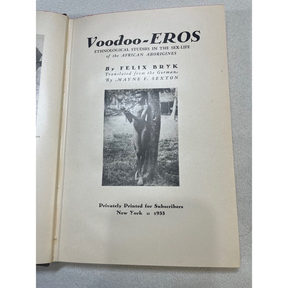 Voodoo Eros Sex Life of the African Aborigines Hardcover Book Bryk - Picture 8 of 8